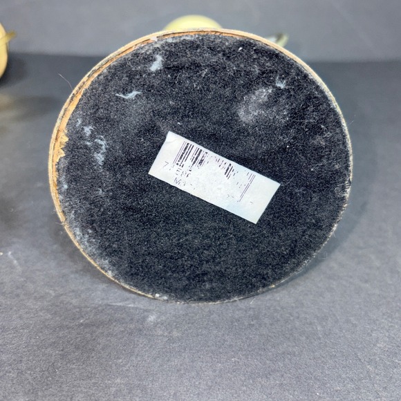 Vtg Brass Fleur de Lis Candlestick Holders Mother of Pearl Inlay Pair 9.5in - Picture 14 of 16